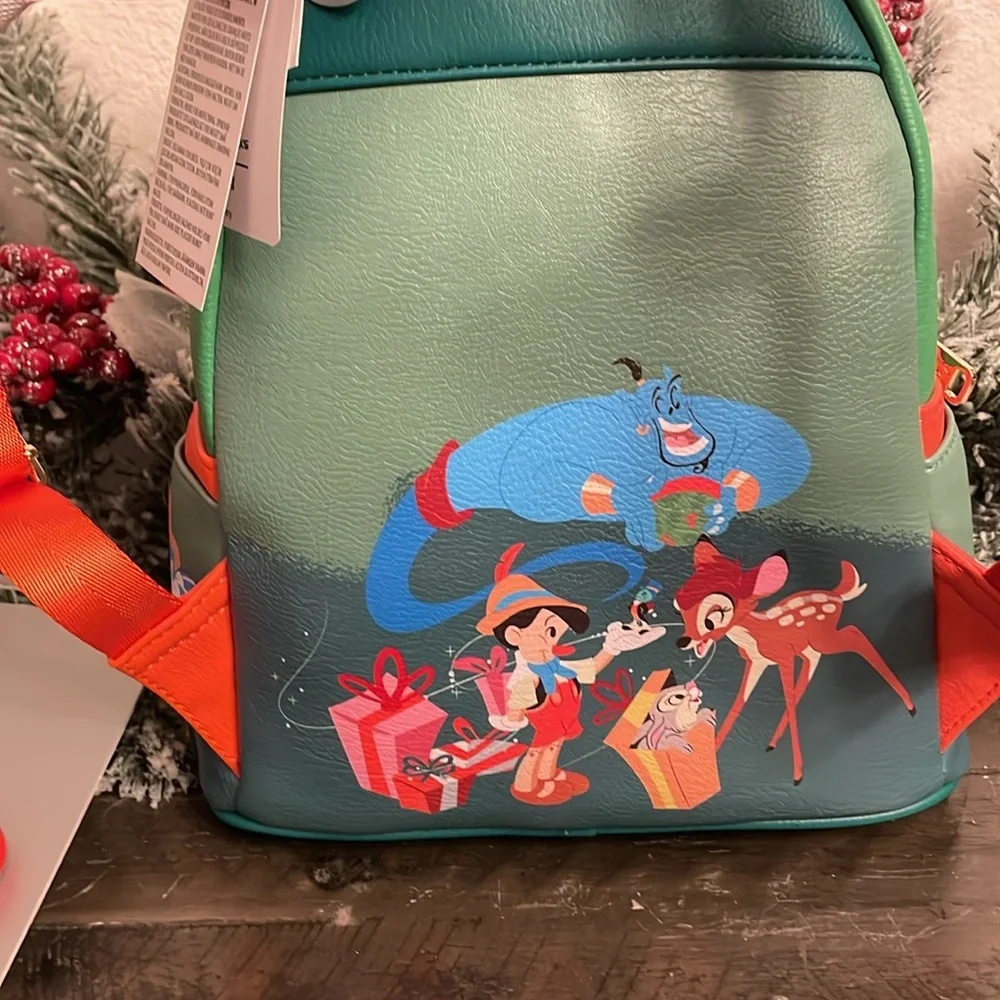 Disney Parks 2023 Loungefly Christmas Holiday GID Backpack Set NEW - Picture 4 of 5